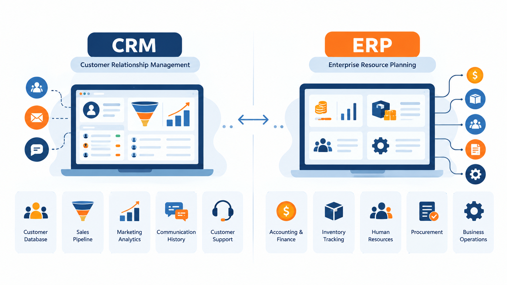 CRM Software vs ERP Software for Business Management
